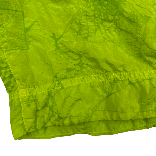 Stone Island Shadow Project 2022 Green Waffle Print Econyl Nylon Metal Shorts - Medium