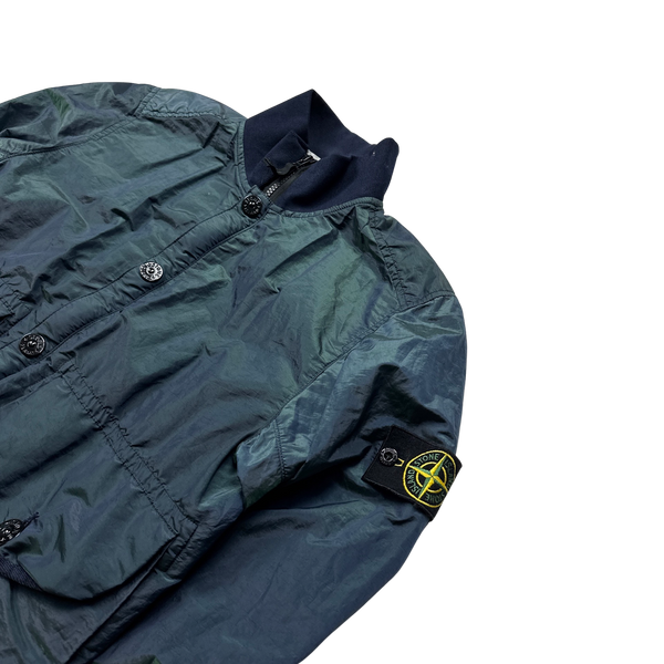 Stone Island 2017 Blue & Green Nylon Metal Colour Weft Jacket - Medium