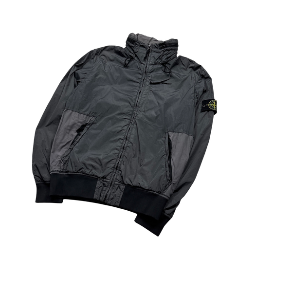 Stone Island 2016 Grey Garment Dyed Crinkle Reps Jacket - Medium