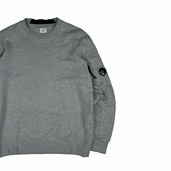 CP Company Grey Cotton Lens Viewer Crewneck - XL