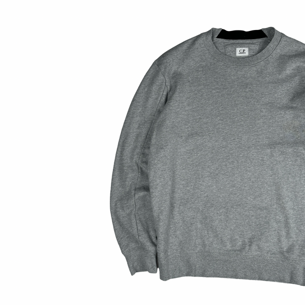 CP Company Grey Cotton Lens Viewer Crewneck - XL