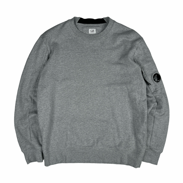 CP Company Grey Cotton Lens Viewer Crewneck - XL