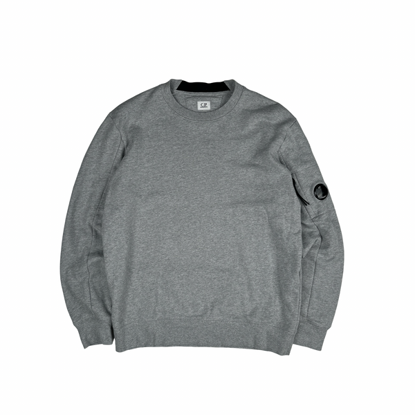 CP Company Grey Cotton Lens Viewer Crewneck - XL