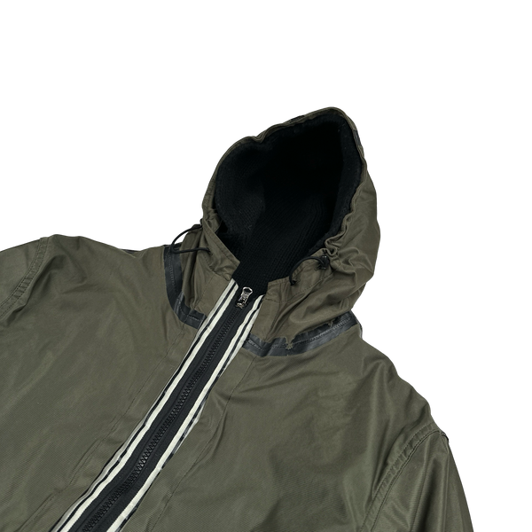 Stone Island 2008 Black Thick Wool Knit Nylon Liner 3 in 1 Jacket - XL
