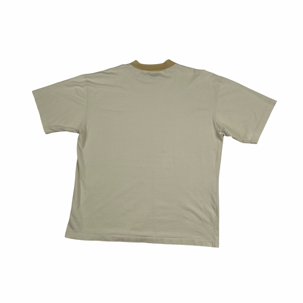 CP Company 1989 Beige Sand Collar Cotton T Shirt - Large