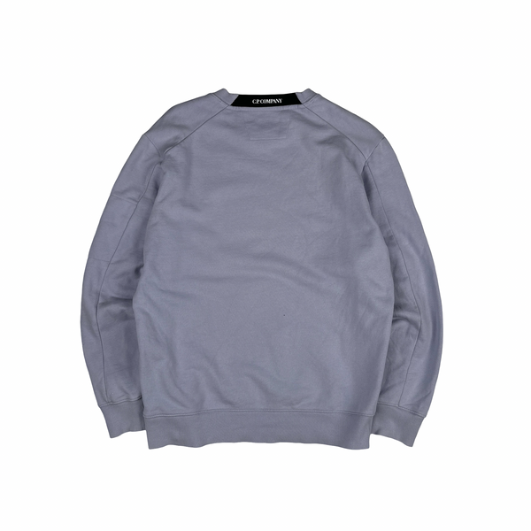 CP Company Lavender Purple Cotton Lens Viewer Crewneck - Large