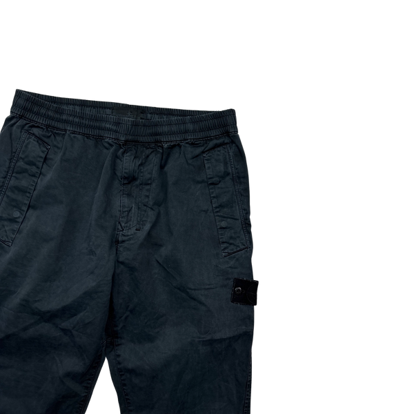 Stone Island 2020 Black Ghost Cotton Trousers - 34"