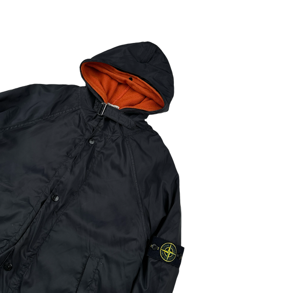 Stone Island 2004 Navy/Orange Liner Nylon Windbreaker Jacket - Medium