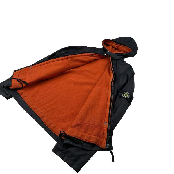 Stone Island 2004 Navy/Orange Liner Nylon Windbreaker Jacket - Medium