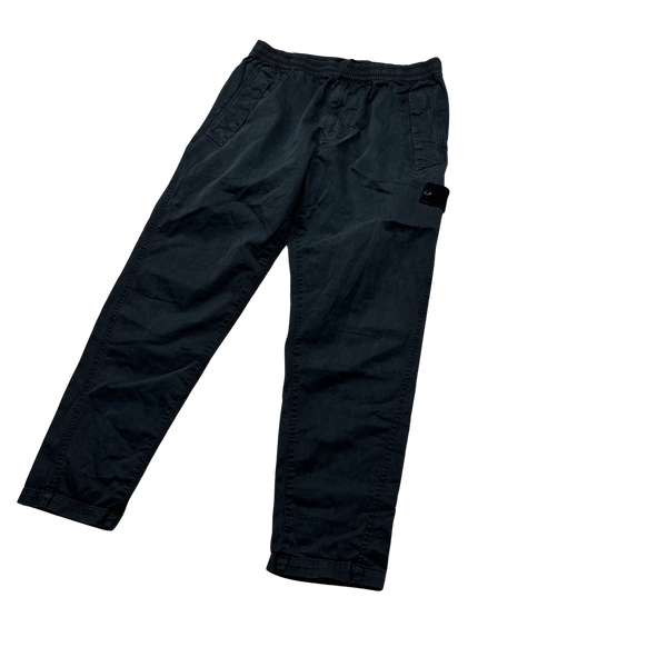 Stone Island 2020 Black Ghost Cotton Trousers - 34"