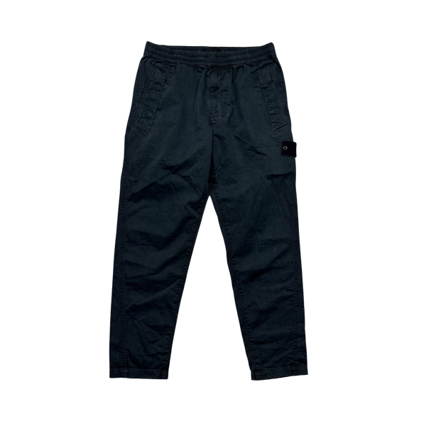 Stone Island 2020 Black Ghost Cotton Trousers - 34"