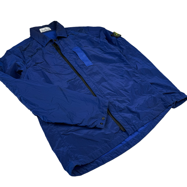 Stone Island 2017 Blue Nylon Metal Shimmer Overshirt - Medium