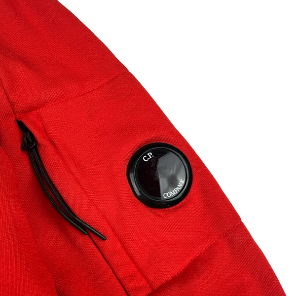 CP Company Bright Orange Cotton Lens Viewer Crewneck - Small