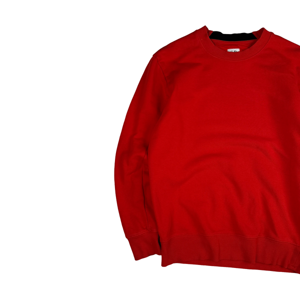 CP Company Bright Orange Cotton Lens Viewer Crewneck - Small