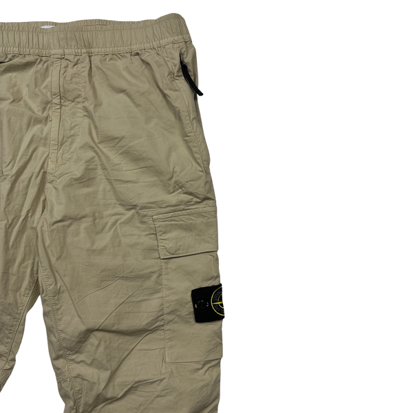 Stone Island 2022 Beige Parachute Cargo Trousers - 32"