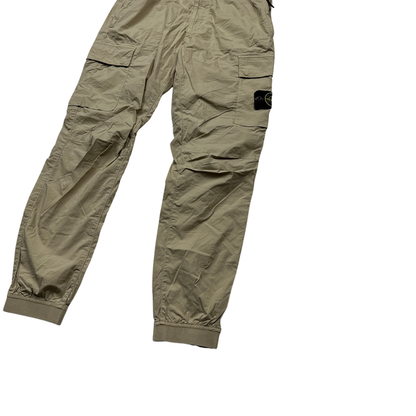 Stone Island 2022 Beige Parachute Cargo Trousers - 32"