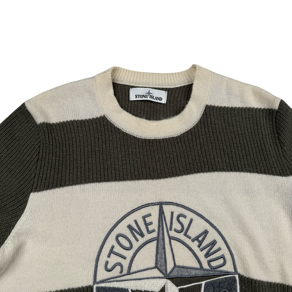 Stone Island 2018 Embroidered Knit Wool Jumper - Medium
