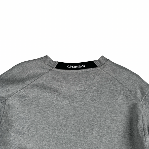 CP Company Grey Cotton Lens Viewer Crewneck - Medium