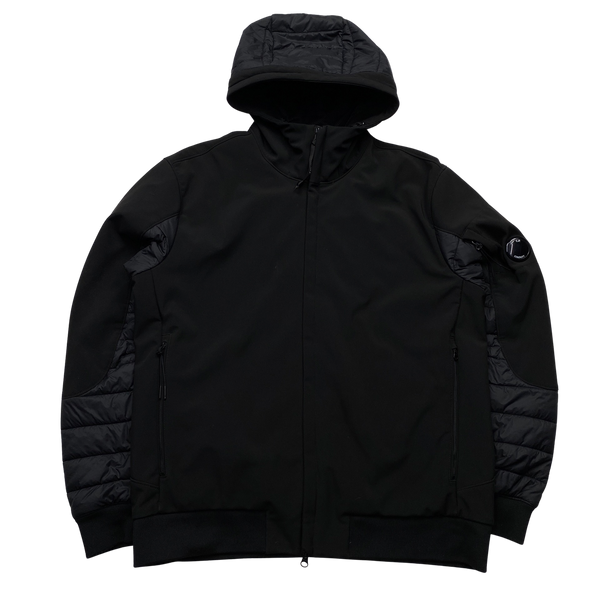 CP Company Black Hybrid Padded Soft Shell Jacket - XXL