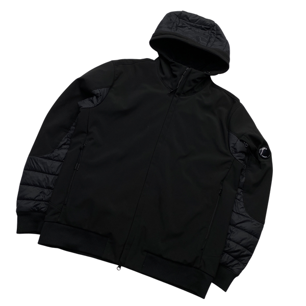 CP Company Black Hybrid Padded Soft Shell Jacket - XXL