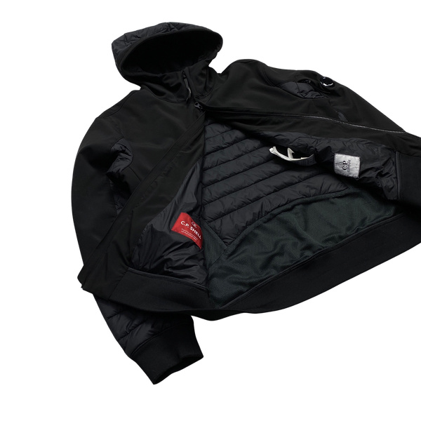 CP Company Black Hybrid Padded Soft Shell Jacket - XXL