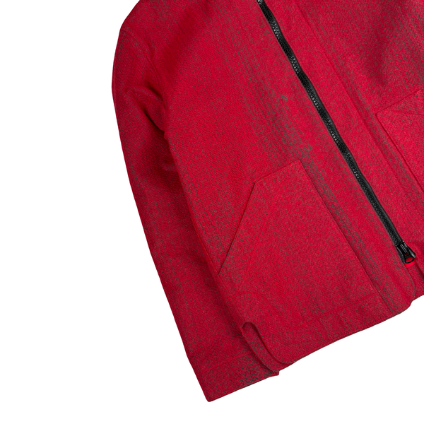 Stone Island 2022 Red Needle Punched Reflective Balaclava Jacket - Medium