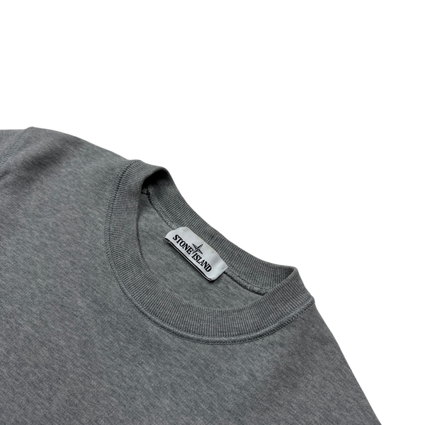 Stone Island 2020 Light Grey Cotton Crewneck Sweatshirt - Small