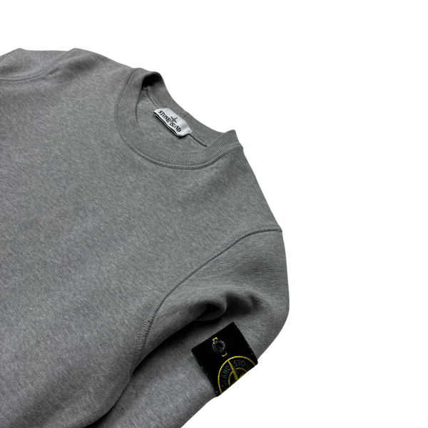 Stone Island 2020 Light Grey Cotton Crewneck Sweatshirt - Small
