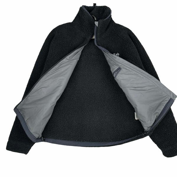 RAB Classic Black Zipped Fleece Hoodie - Medium