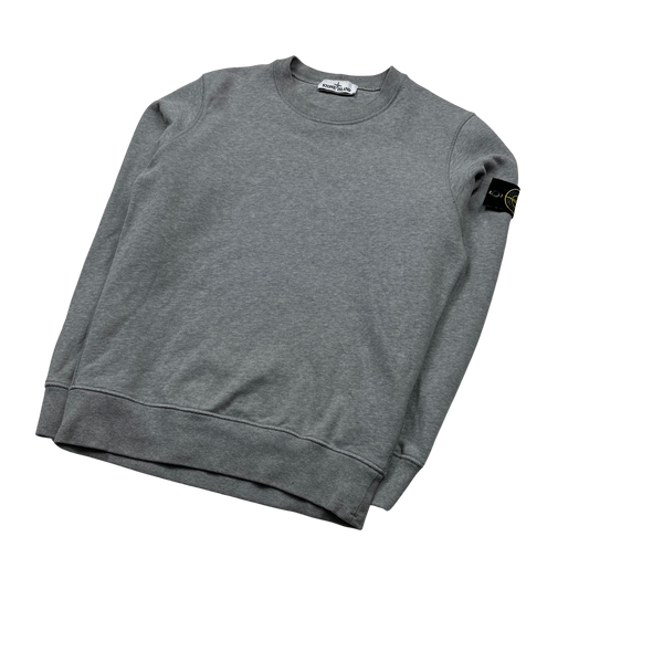 Stone Island 2020 Light Grey Cotton Crewneck Sweatshirt - Small