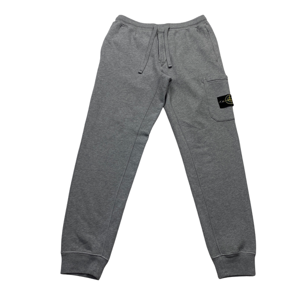 Stone Island 2021 Grey Thick Cotton Joggers - Large