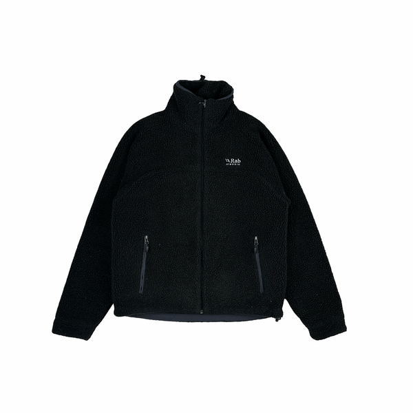 RAB Classic Black Zipped Fleece Hoodie - Medium