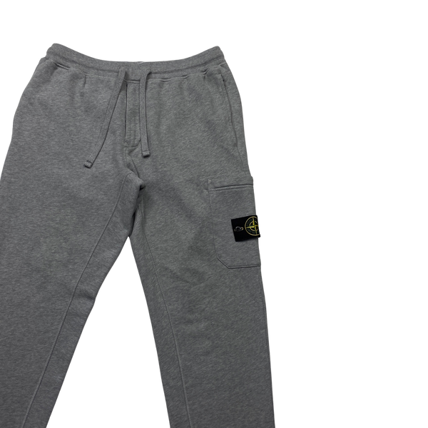 Stone Island 2021 Grey Thick Cotton Joggers - Large