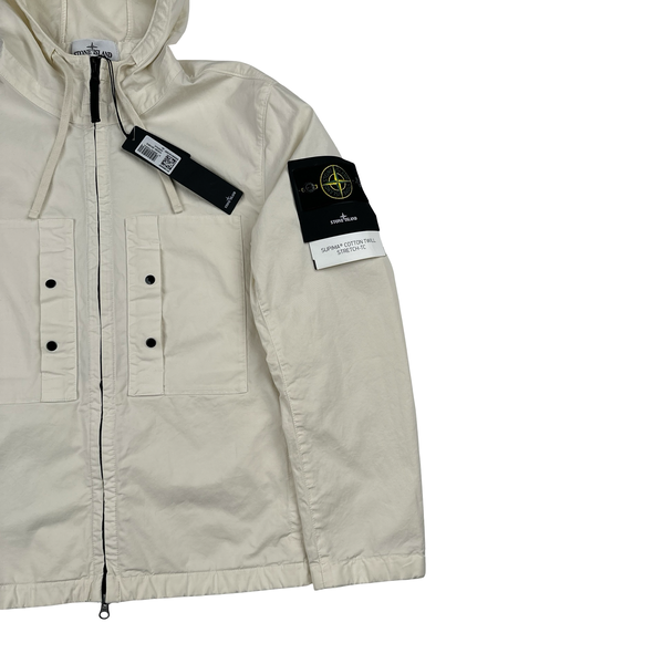 Stone Island 2025 Cream Suima Cotton Twill Stretch TC Jacket - XS