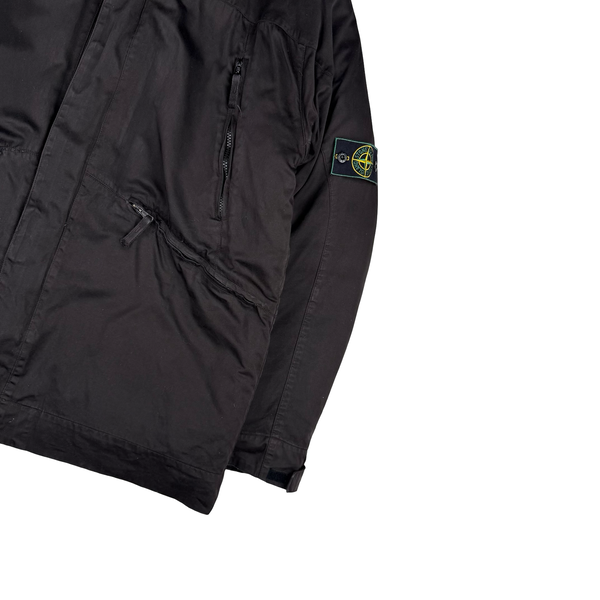 Stone Island 1998 Black Vintage Dutch Rope Lined Zip Jacket - XL