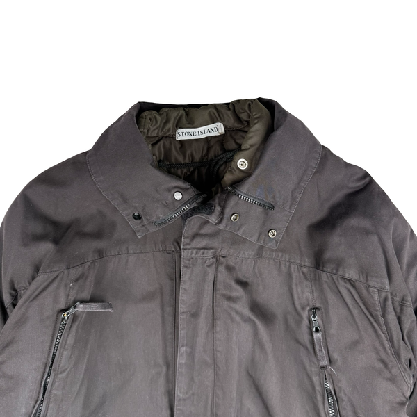 Stone Island 1998 Black Vintage Dutch Rope Lined Zip Jacket - XL