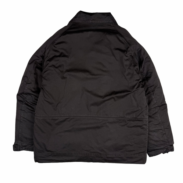 Stone Island 1998 Black Vintage Dutch Rope Lined Zip Jacket - XL