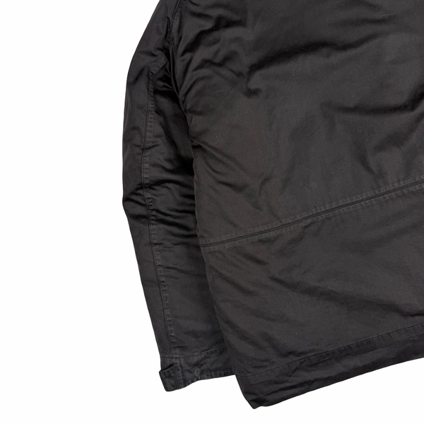 Stone Island 1998 Black Vintage Dutch Rope Lined Zip Jacket - XL