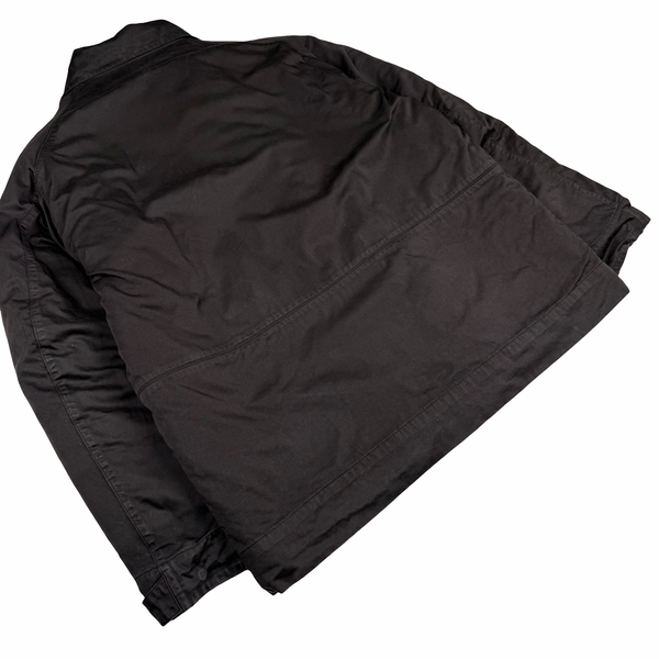 Stone Island 1998 Black Vintage Dutch Rope Lined Zip Jacket - XL