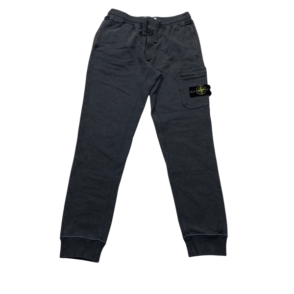 Stone Island Charcoal Grey Cotton Joggers - Small
