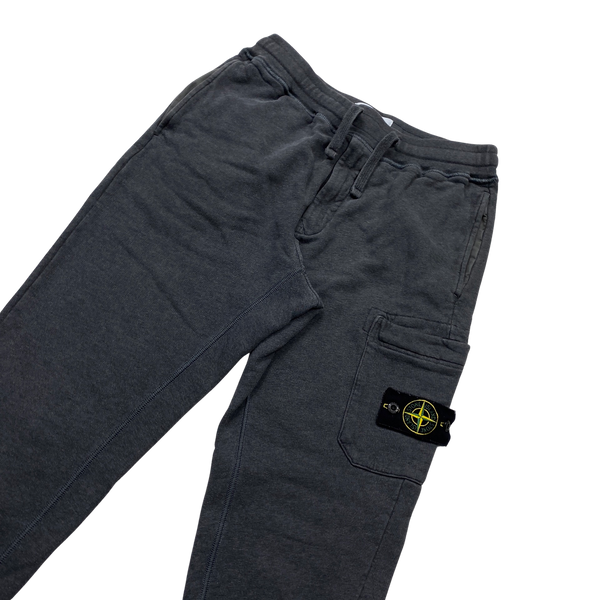 Stone Island Charcoal Grey Cotton Joggers - Small