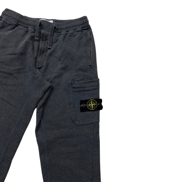 Stone Island Charcoal Grey Cotton Joggers - Small