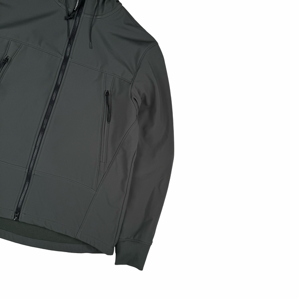 CP Company Grey Fleece Lined Soft Shell Lens Jacket - Medium (48)