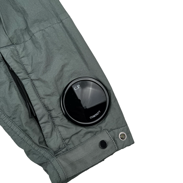 CP Company Grey/Green Taylon L La Mile Goggle Jacket - Large