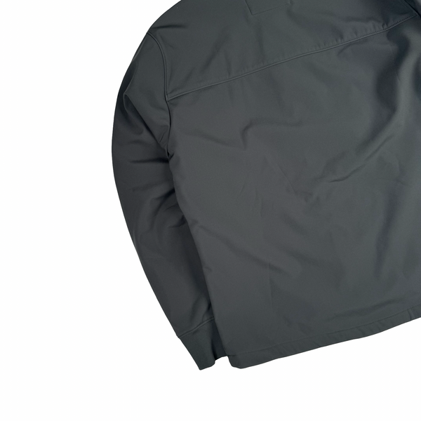 CP Company Grey Fleece Lined Soft Shell Lens Jacket - Medium (48)
