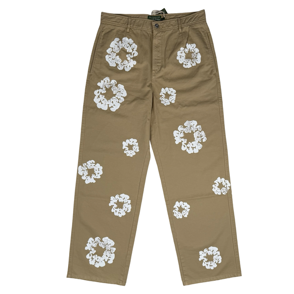 Denim Tears Khaki Cotton Wreath Chino Trousers - Medium (32)