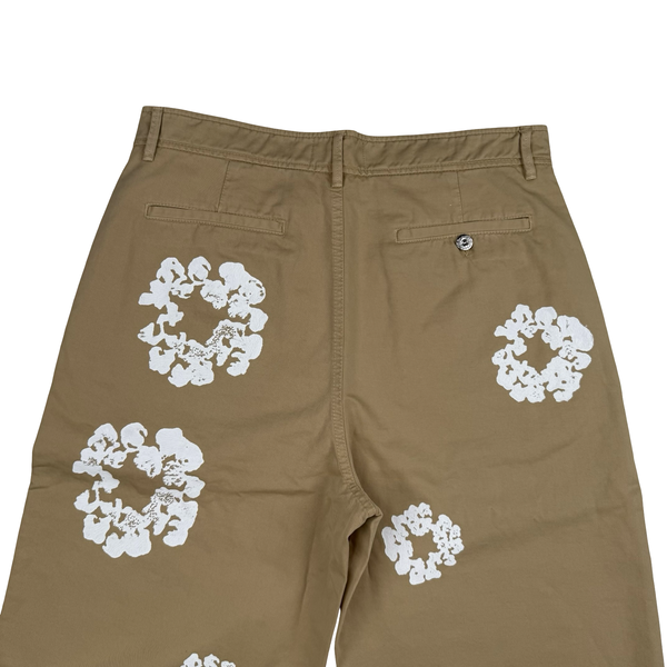 Denim Tears Khaki Cotton Wreath Chino Trousers - Medium (32)