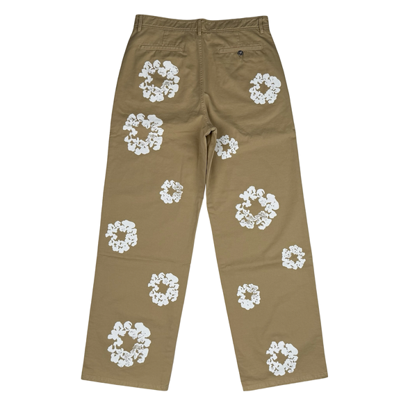 Denim Tears Khaki Cotton Wreath Chino Trousers - Medium (32)