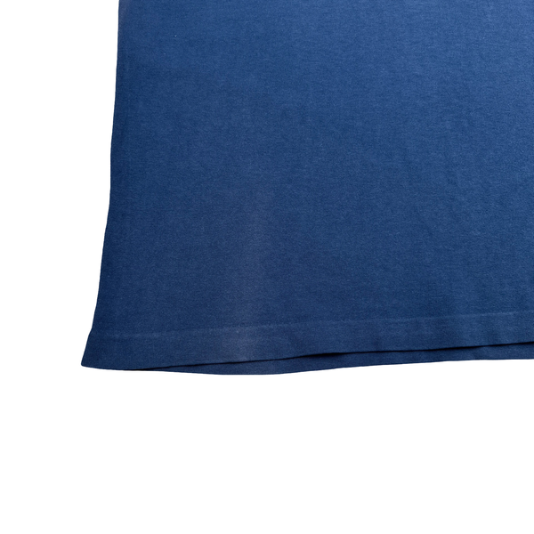 Stone Island Navy Spellout Vintage Cotton T Shirt - Large