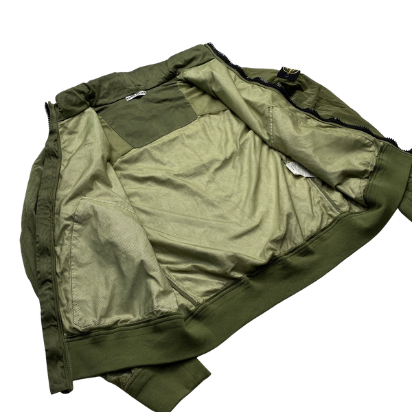 Stone Island 2009 Olive Nylon Metal Bomber Jacket - XL